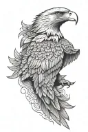 eagle soaring tattoo design idea