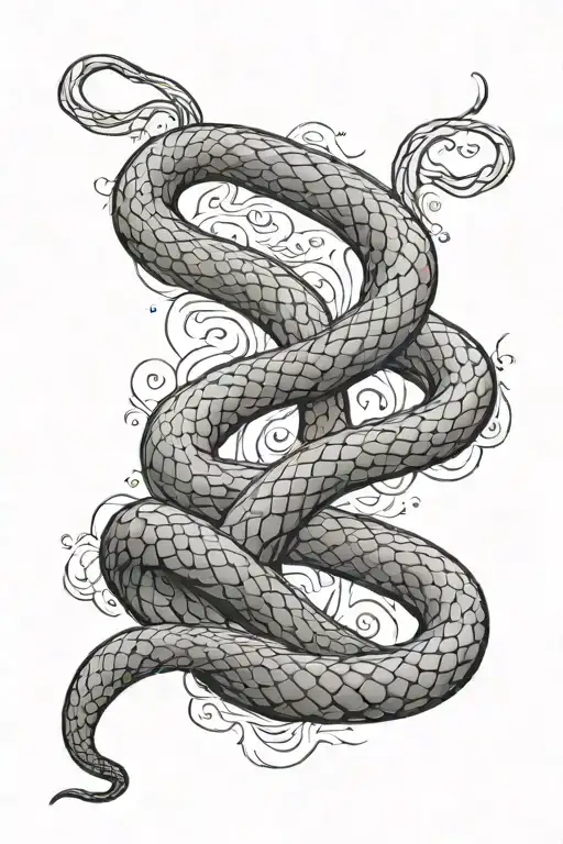 small long dainty spine snake tattoo tattoo design idea