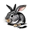 rabbit asian dumpling tattoo design idea