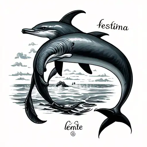 "festina lente" ANCHOR AND DOLPHIN tattoo design idea