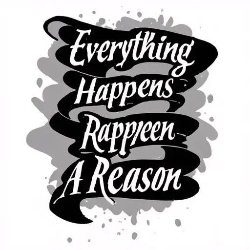 Everything Happens A Reason tattoo design idea