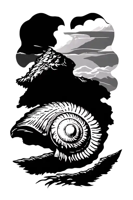 Camino de Santiago shell logo tattoo design idea