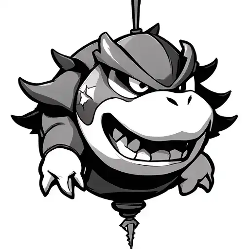 Bowser jr. in a helicoopa tattoo design idea