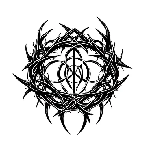 celtic crown of thorns tattoo design idea