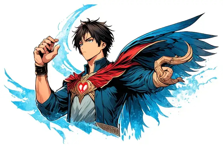 Attack of the Titans Character Levi Ackerman Let's give our hearts  tattoo design idea