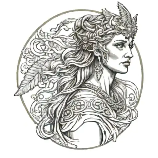 greek goddesses nemesis goddess of revenge tattoo design idea