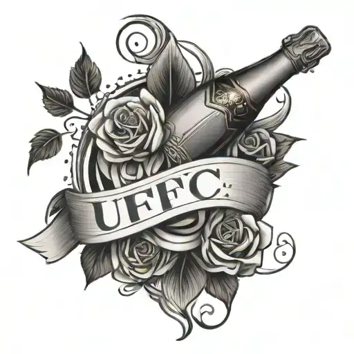 UCF and champagne tattoo design idea
