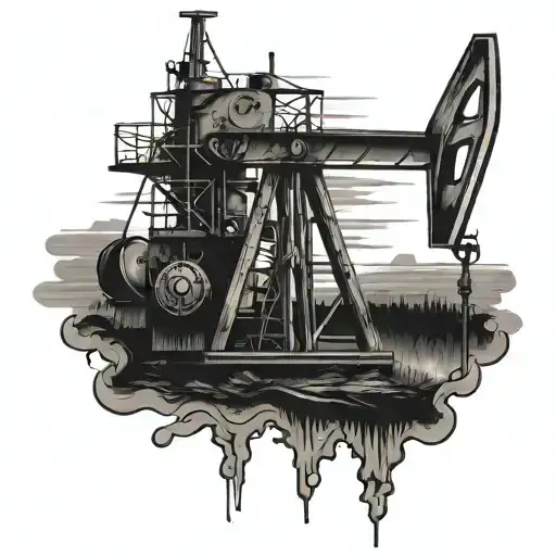 oil well tattoo design idea