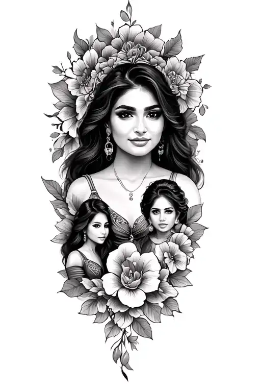 "Family Auto Moto Vita Family" Henna Tattoo Design Featuring tattoo design idea