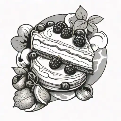 Cheesecake tattoo design idea