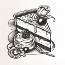 Cheesecake tattoo design idea