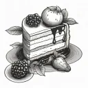 Cheesecake tattoo design idea