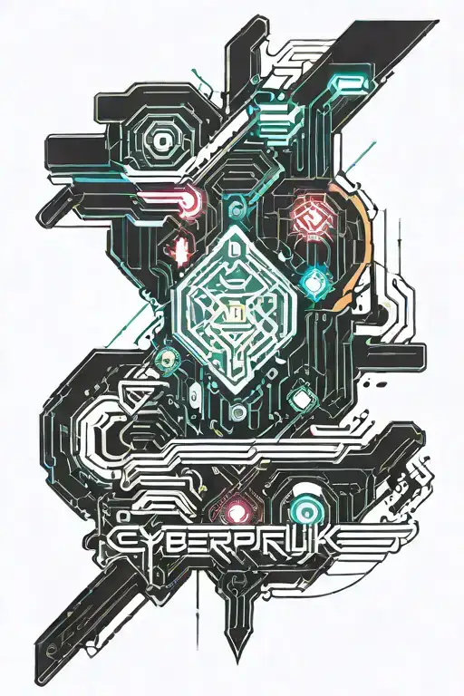 Cyberpunk 2077 tattoo design idea