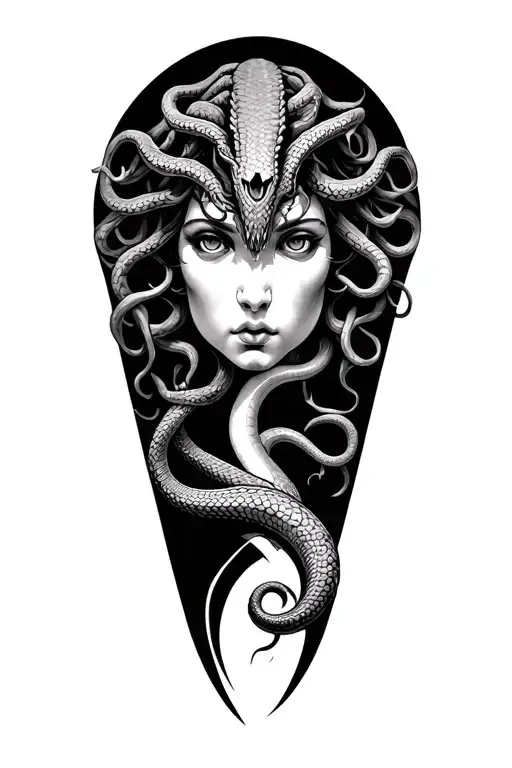 Medusa head snake tattoo tattoo design idea