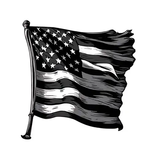 American Flag 2nd Amendment tattoo design idea