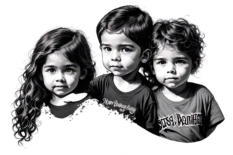 armband tattoo 3 kids tattoo design idea