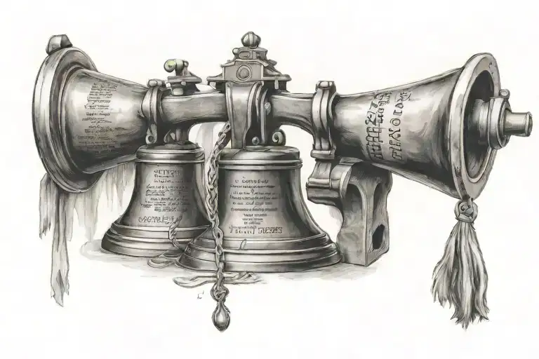 liberty bell and constitution we the people tattoo design idea