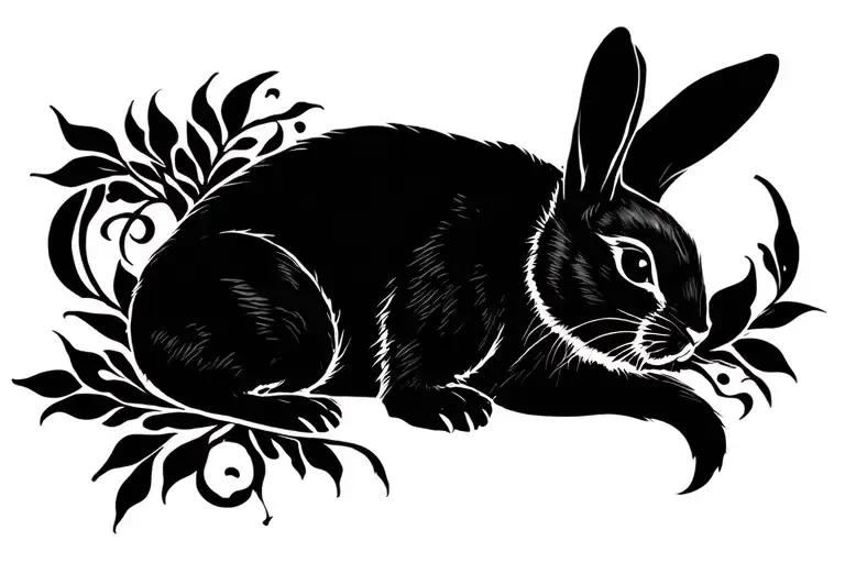 bunny womb tattoo tattoo design idea