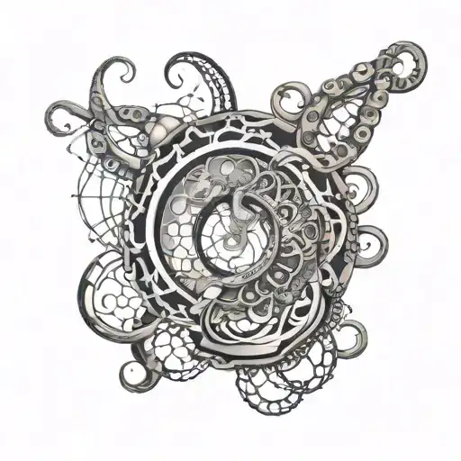 circular DNA, nematodes tattoo design idea