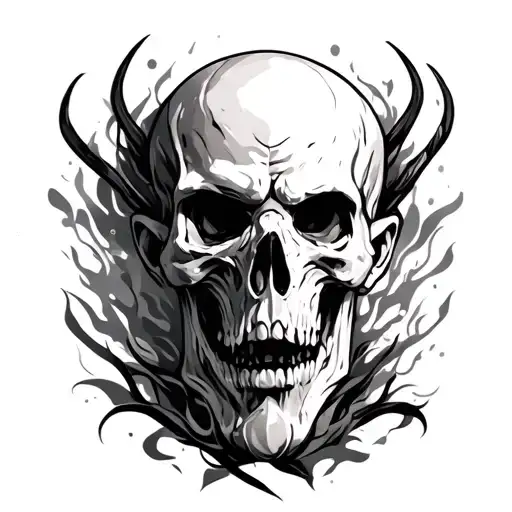 Trapezius tattoo design idea