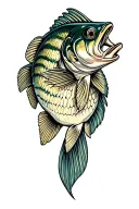 striped bass fish tattoo design idea