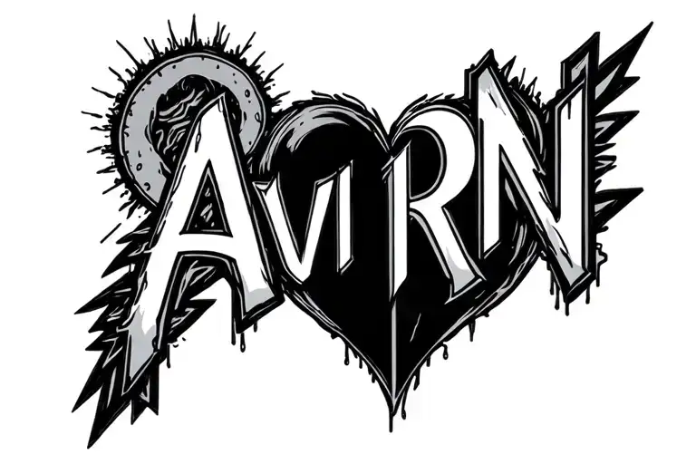 "AVI RN " Heart beats tattoo design idea