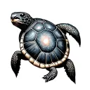 celestial turtle Galaxy shell tattoo design idea
