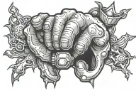 fisting tattoo design idea