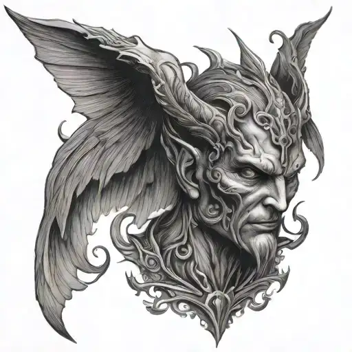 Lucifer tattoo design idea