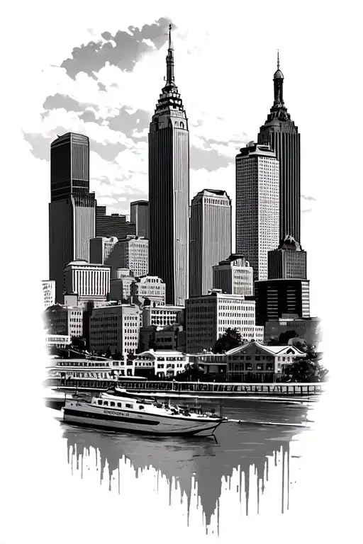 Columbus skyline tattoo tattoo design idea