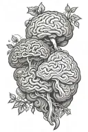 brain vs heart tattoo design idea