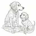 Penny with a dog print inside tattoo design idea