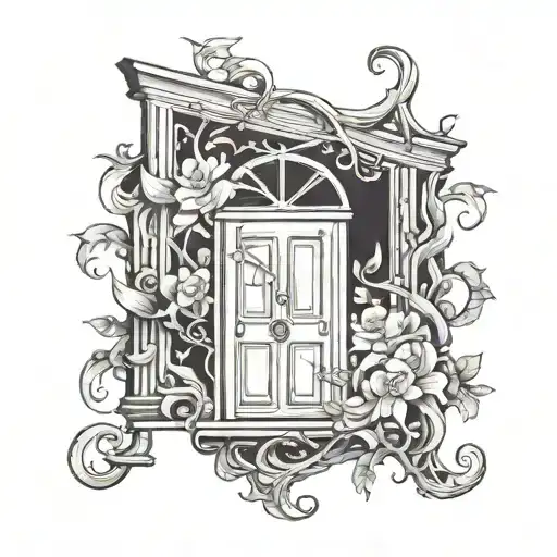 opened door open minded tattoo design idea