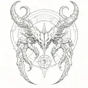 scorpio and taurus tattoo design idea