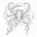 scorpio and taurus tattoo design idea