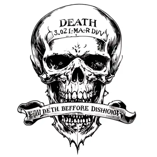 "Battery I, 3/10 2 MAR DIV" Death before Dishonor tattoo design idea