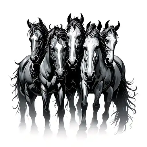 4 horsemen of the apocalypse tattoo design idea