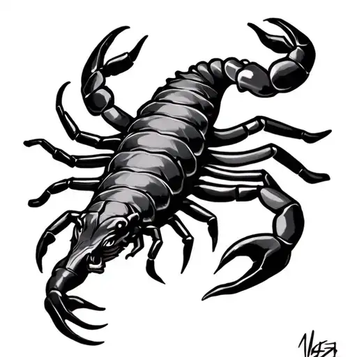 bull And scorpion tattoo design idea