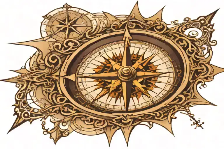 compass tattoo design idea