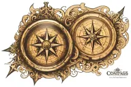 compass tattoo design idea
