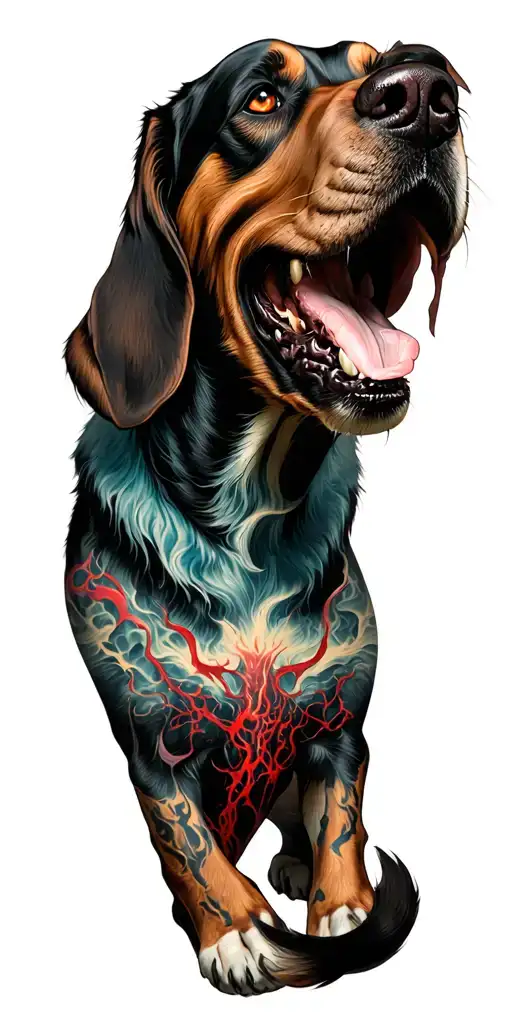 hounds of hell  tattoo design idea