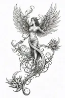 divorce process that ends, phoenix rising from the ashes tattoo design idea