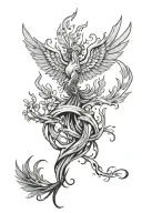 divorce process that ends, phoenix rising from the ashes tattoo design idea