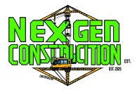 "NexGen Construction EST. 2025" Incorporate a futuristic construction crane into a geometric design inspired by the NexGen Construction EST. 2025 logo tattoo design idea