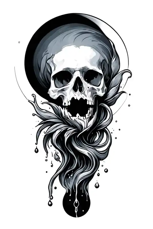 water well tattoo design idea