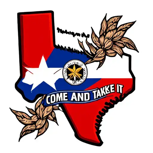texas come and take it  tattoo design idea