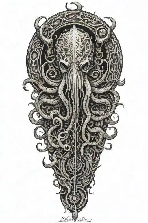 kraken tattoo design idea