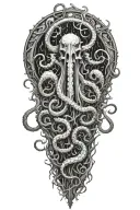 kraken tattoo design idea