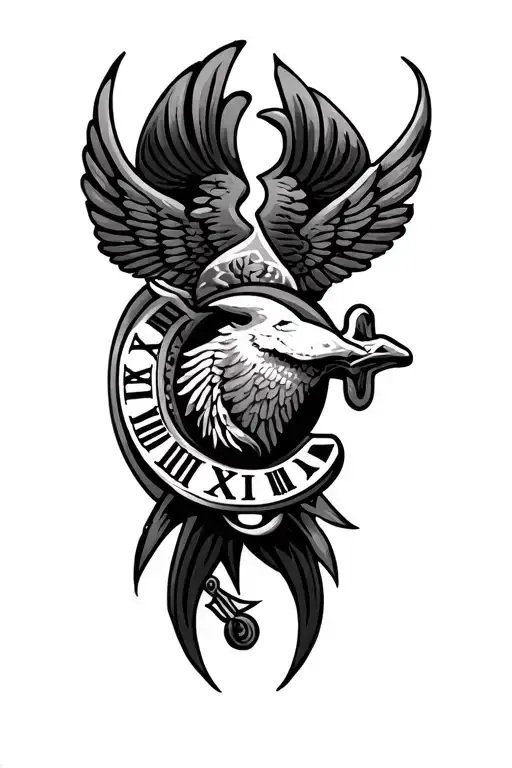 Roman numeral with semper fi  tattoo design idea