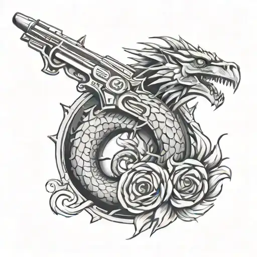 Draco  gun tattoo design idea
